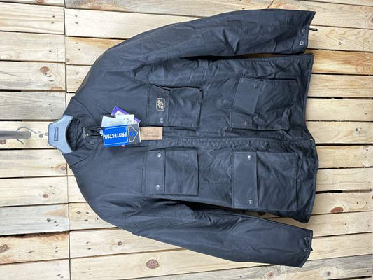 CHAQUETA T-XL DE MOTO GARIBALDI NEGRO IMPERMEABLE