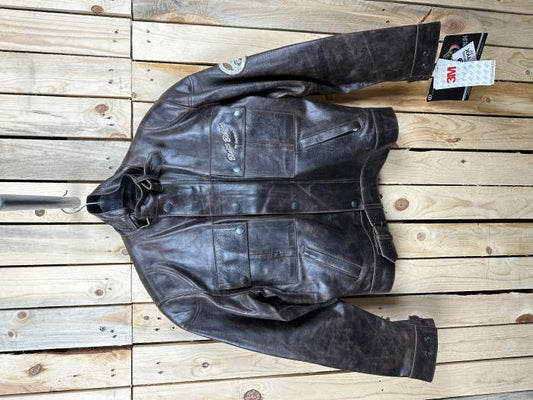 CHAQUETA T-S DE CUERO GASTADO GARIBALDI 4