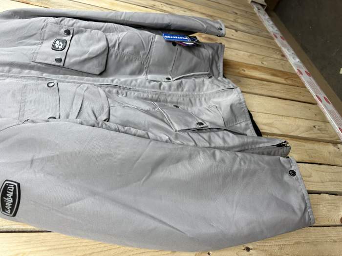 CHAQUETA T-M DE MOTO GARIBALDI GRIS IMPERMEABLE