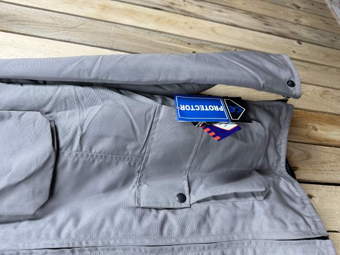 CHAQUETA T-M DE MOTO GARIBALDI GRIS IMPERMEABLE