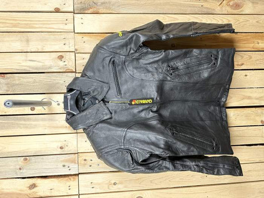 CHAQUETA T-M CASUAL CUERO NEGRO GARIBALDI