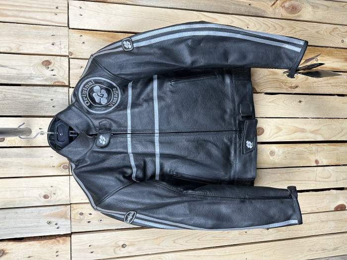 CHAQUETA T-S DE MOTO ORIGINAL VINTAGE NEGRA 2