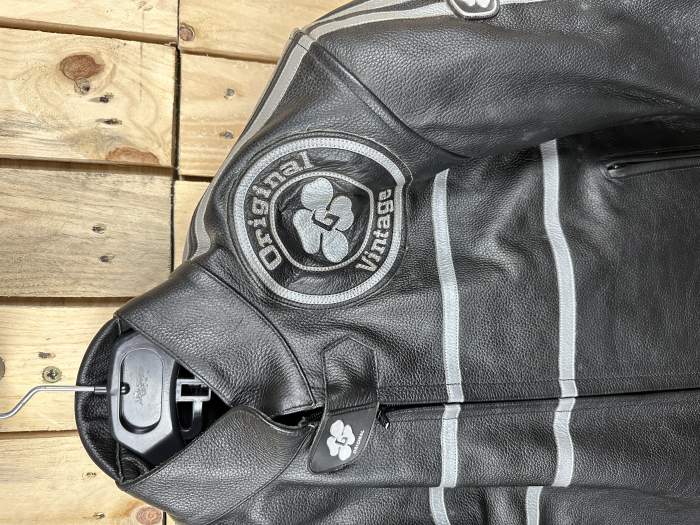 CHAQUETA T-S DE MOTO ORIGINAL VINTAGE NEGRA 2