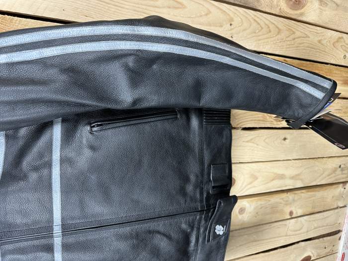 CHAQUETA T-S DE MOTO ORIGINAL VINTAGE NEGRA 2