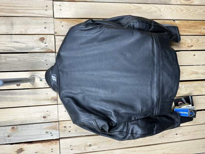 CHAQUETA T-S DE MOTO ORIGINAL VINTAGE NEGRA 2