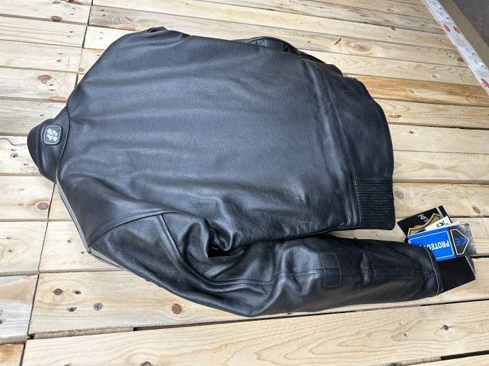 CHAQUETA T-S DE MOTO ORIGINAL VINTAGE NEGRA 2