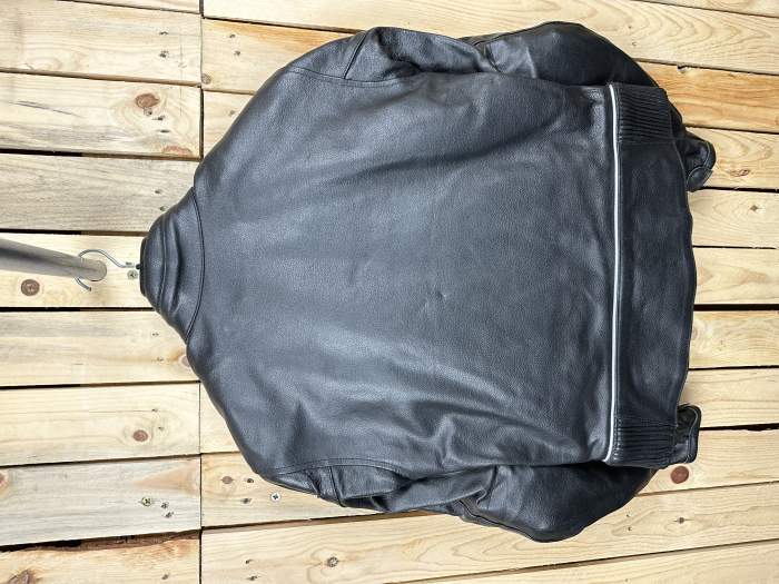 CHAQUETA T-S DE MOTO GARIBALDI CUERO NEGRO