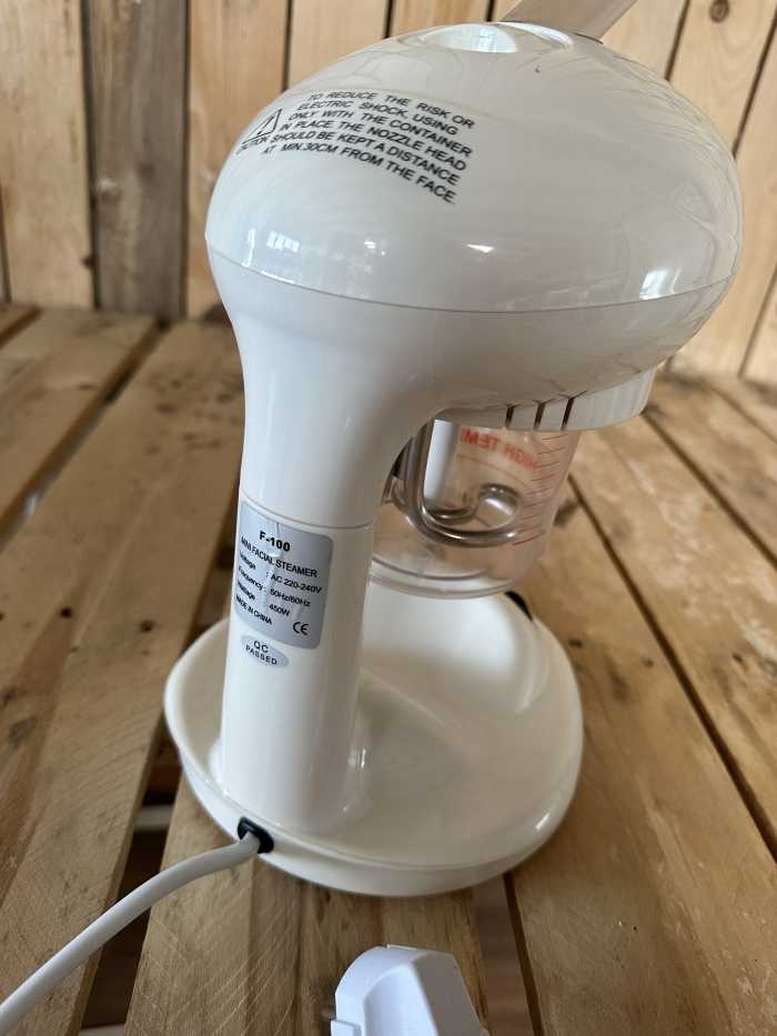 VAPOR OZONO FACIAL PORTATIL EM-100 - QrBox.es