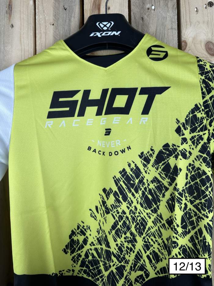 CAMISETA 12/13 AÑOS SHOT KID STORM LIME