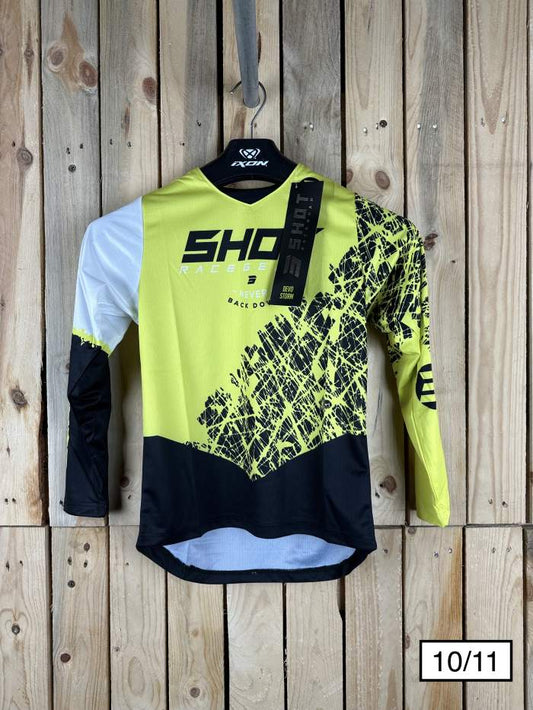 CAMISETA 10/11 AÑOS SHOT KID STORM LIME
