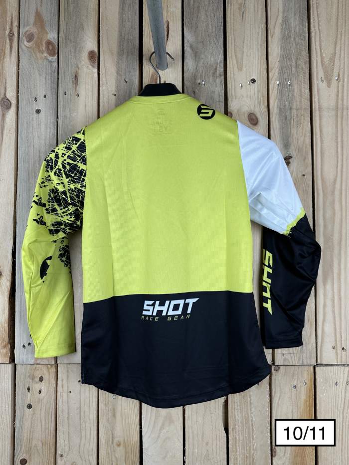 CAMISETA 10/11 AÑOS SHOT KID STORM LIME
