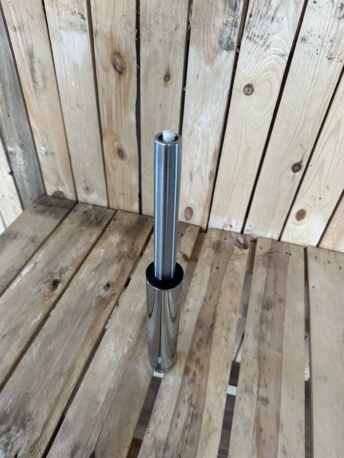 PISTON DE GAS CROMADO CORTO - QrBox.es