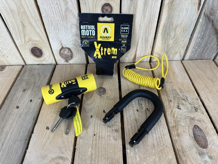 CANDADO DE DISCO AUVRAY XTREM MINI CON CABLE