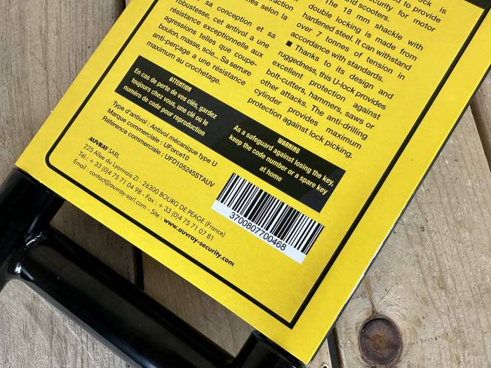 CANDADO AUVRAY FORCE U10 105/245