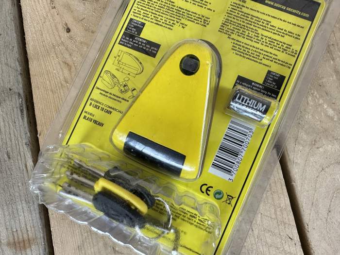 CANDADO DISCO AUVRAY B-LOCK 10 CON ALARMA