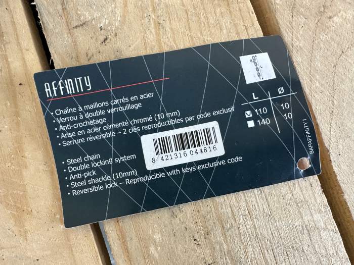 CADENA FRANCE ANTIVOL AFFINITY 110
