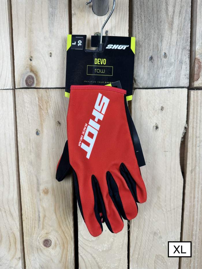 Guantes T-XL Shot Raw Red