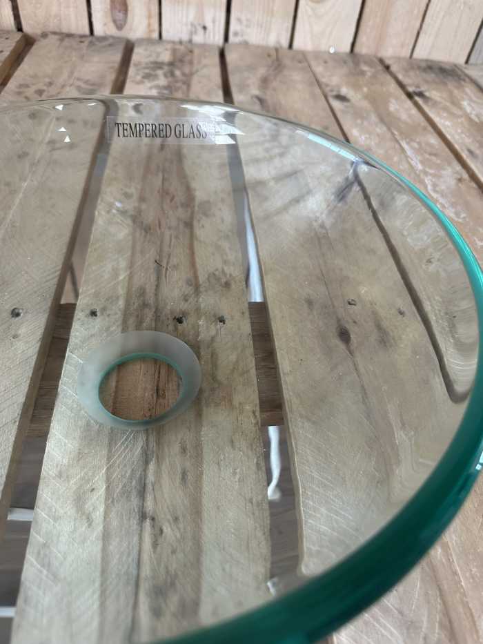 PICA DE CRISTAL REDONDA 30CM - QrBox.es