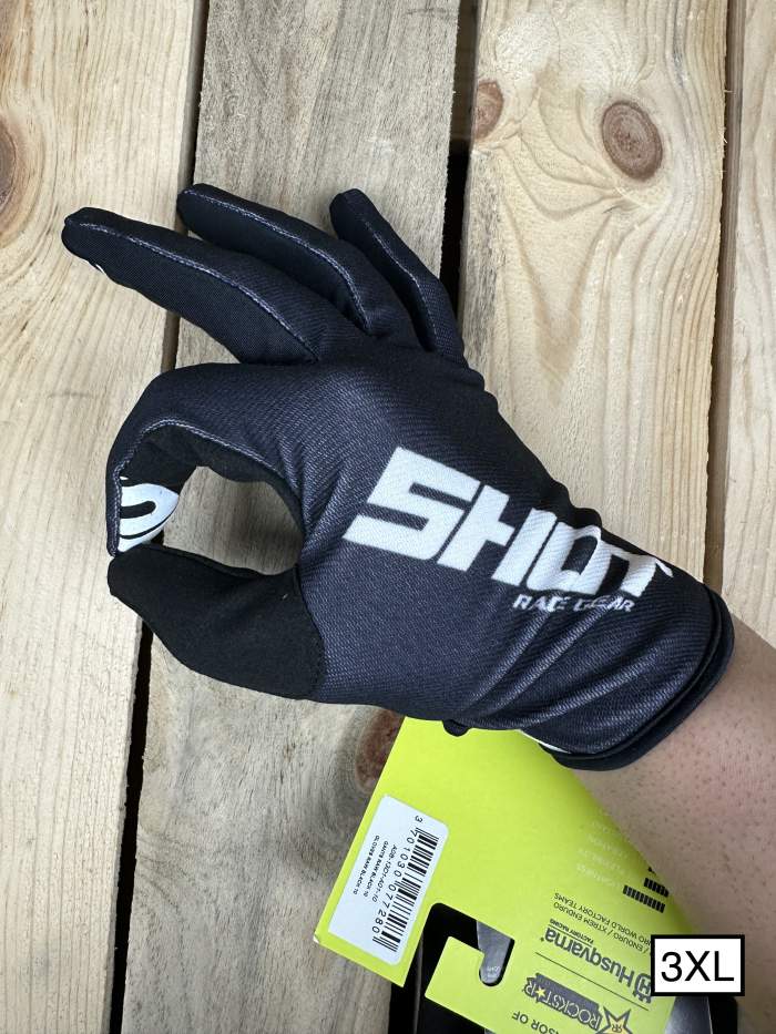 Guantes T-3XL Shot Raw Black