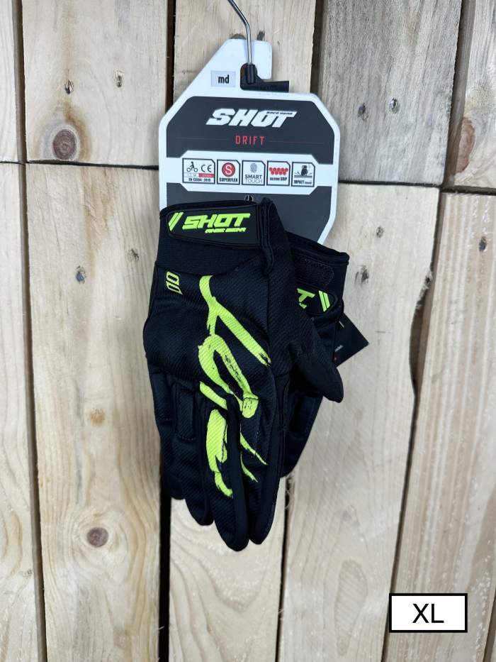 GUANTES T-XL SHOT RAZOR BLACK NEON YELLOW