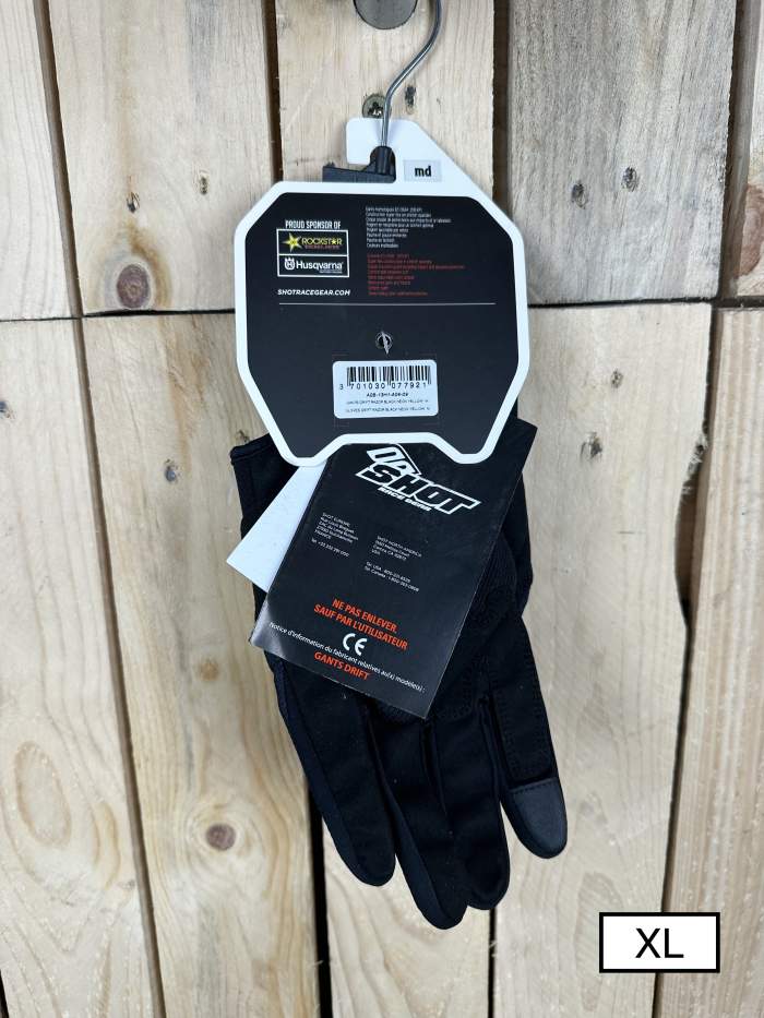 GUANTES T-XL SHOT RAZOR BLACK NEON YELLOW
