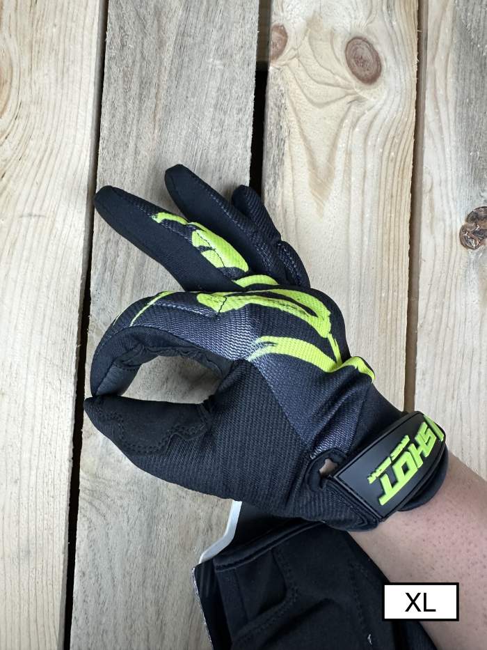 GUANTES T-XL SHOT RAZOR BLACK NEON YELLOW