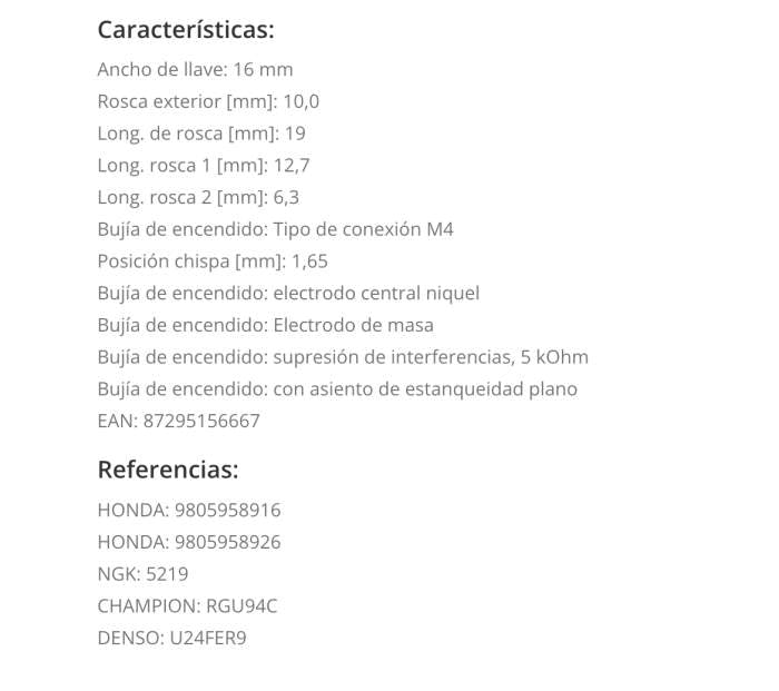 BUJIA NGK 5666/CR8EH-9 - QrBox.es