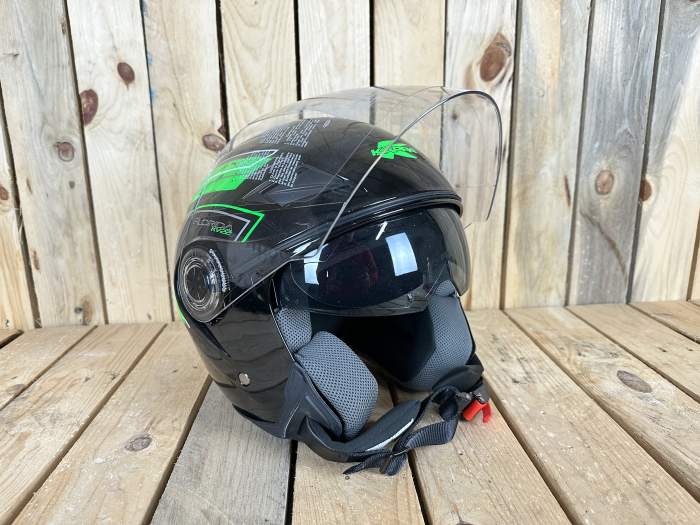 KAPPA T-S KV22 FLORIDA JET BLACK/GREEN