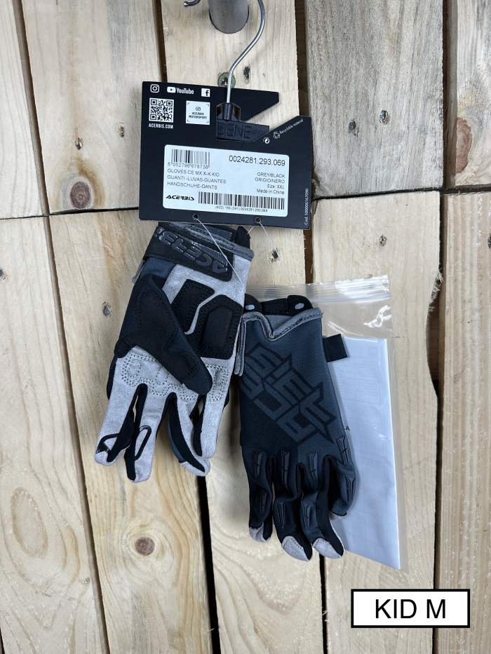 GUANTES T-M ACERBIS MX X-K KID GREY/BLACK