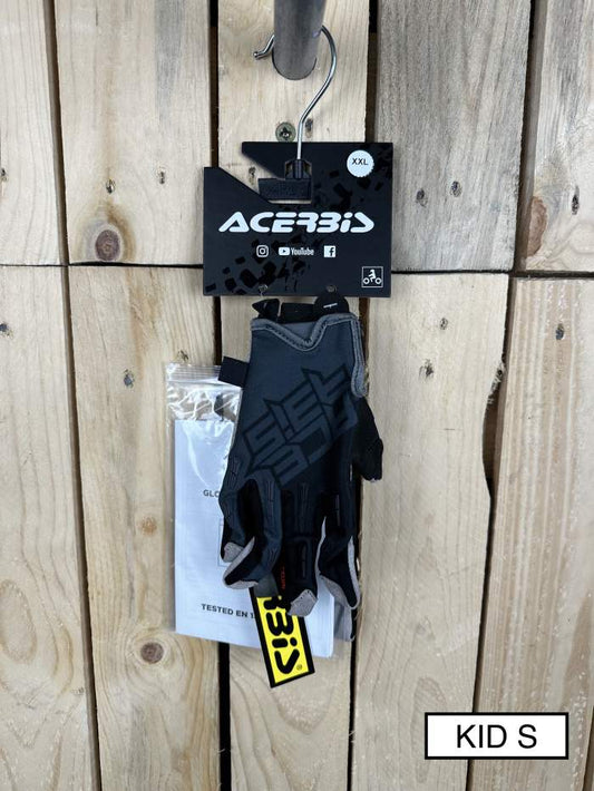 GUANTES T-S ACERBIS MX X-K KID GREY/BLACK