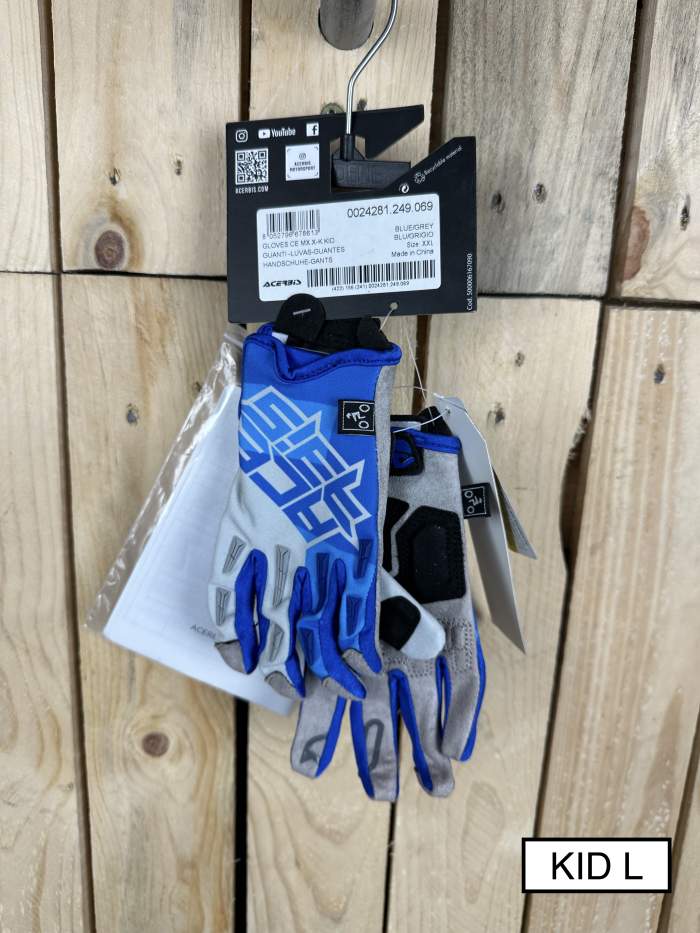 Guantes T-L Acerbis Mx X-K Kid Blue/Grey