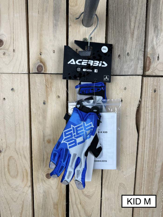 GUANTES T-M ACERBIS MX X-K KID BLUE/GREY