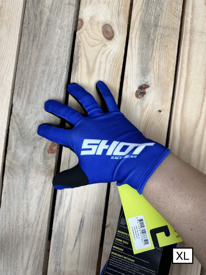 GUANTES T-XL SHOT RAW BLUE