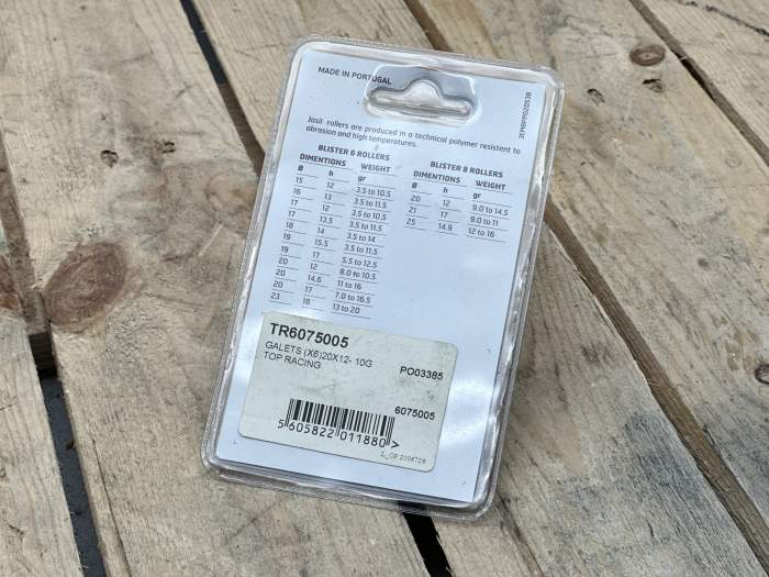 KIT RODILLOS 20X12MM 10GR TOP RACING