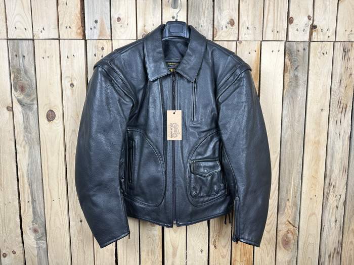 CHAQUETA T-L CASUAL CUERO NEGRO GARIBALDI 1