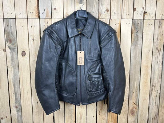 CHAQUETA T-L CASUAL CUERO NEGRO GARIBALDI 1