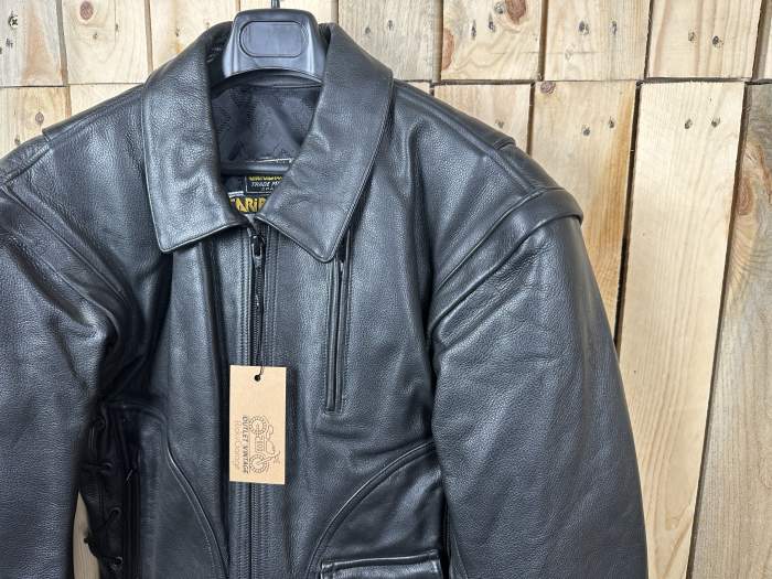 CHAQUETA T-L CASUAL CUERO NEGRO GARIBALDI 1