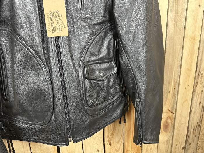 CHAQUETA T-L CASUAL CUERO NEGRO GARIBALDI 1