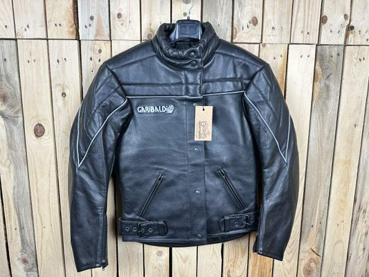 CHAQUETA T-XS CASUAL CUERO NEGRO GARIBALDI