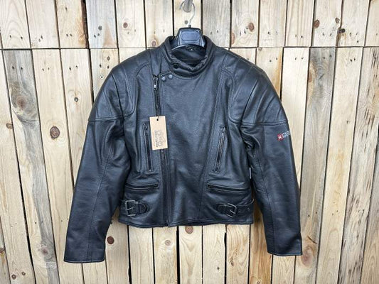 CHAQUETA T-M DE CUERO NEGRO GARIBALDI 1
