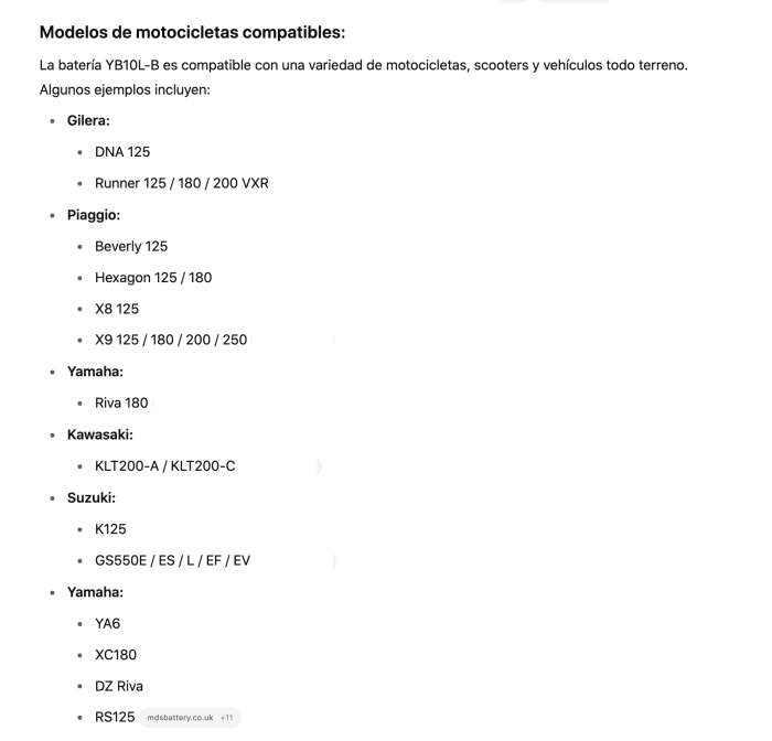 BATERIA YUASA YB10L-B 12V-11Ah-120A