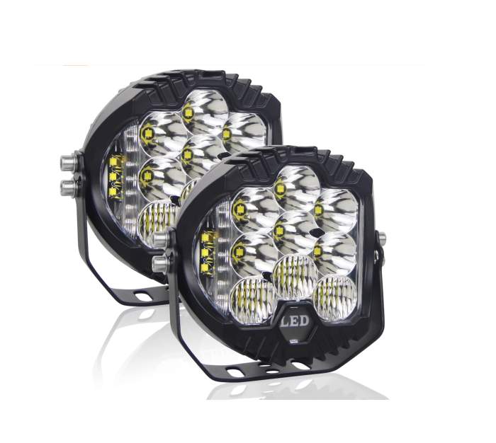 2 FAROS LED REDONDOS 3 PULGADAS 50W 6000K