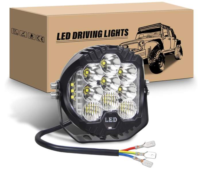 2 FAROS LED REDONDOS 3 PULGADAS 50W 6000K