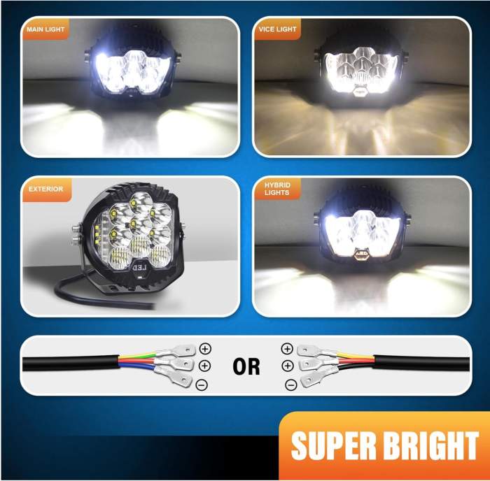 2 FAROS LED REDONDOS 3 PULGADAS 50W 6000K