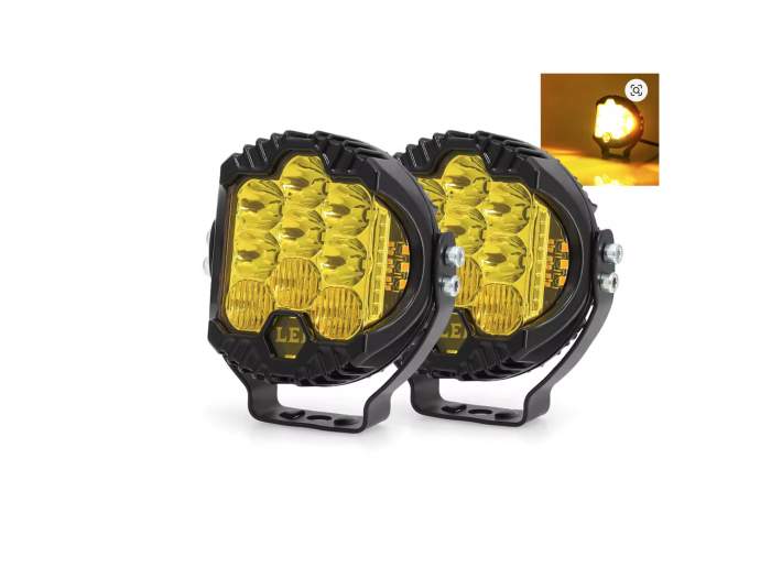 2 FAROS LED REDONDOS 3 PULGADAS 50W 3000K