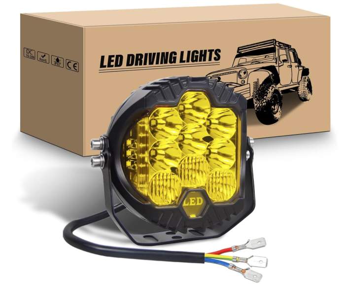 2 FAROS LED REDONDOS 3 PULGADAS 50W 3000K