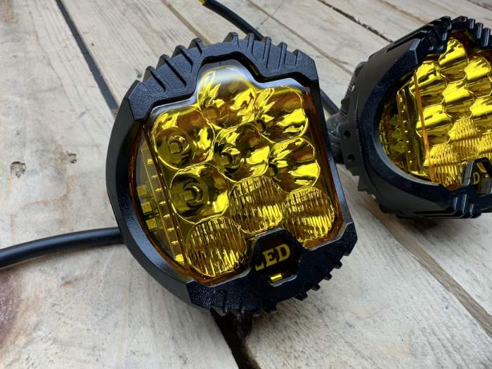 2 FAROS LED REDONDOS 3 PULGADAS 50W 3000K