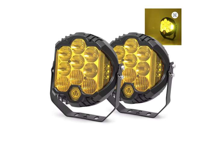 2 FAROS LED REDONDOS 5 PULGADAS 75W 3000K
