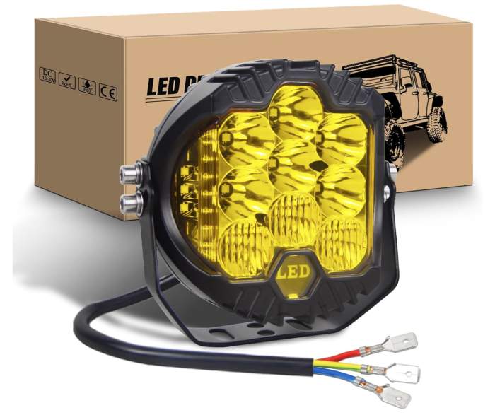 2 FAROS LED REDONDOS 5 PULGADAS 75W 3000K