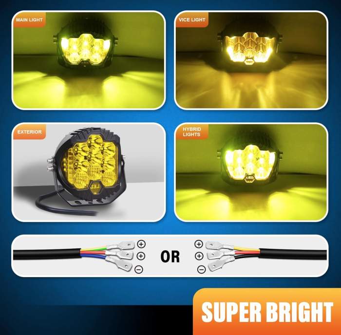 2 FAROS LED REDONDOS 5 PULGADAS 75W 3000K